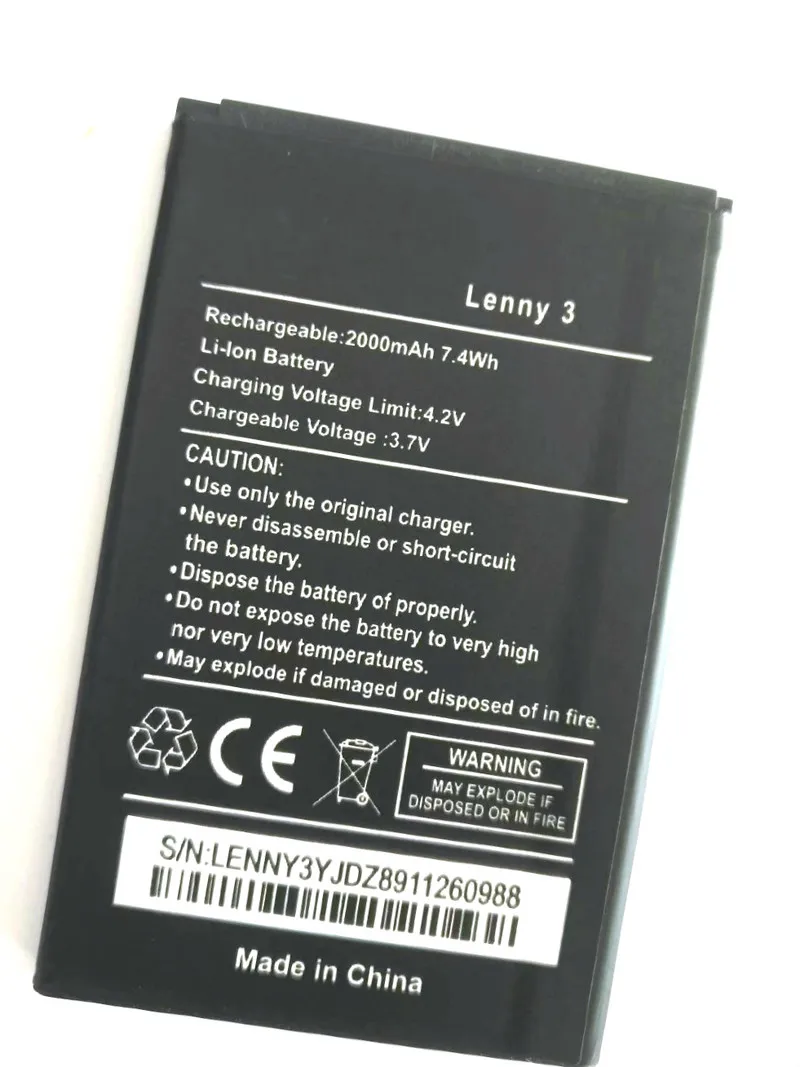 Аккумулятор Westrock 2000 мАч LENNY 3 для сотового телефона Wiko LENNY 3 AKKU LENNY3