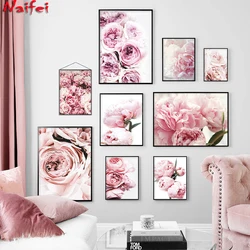 5D Diamond Painting Pink Peony Blossom Full Square round Rhinestone Pictures Embroidery Sale Diamond Mosaic Home Decor Gif