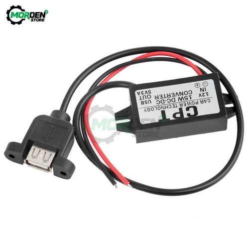 Imagen 2 del producto DC-DC 12V a 5V 3A 15W Convertidor de corriente para coche Micro Mini USB Adaptador de salida de fuente de alimentación de voltaje reductor con protección inversa