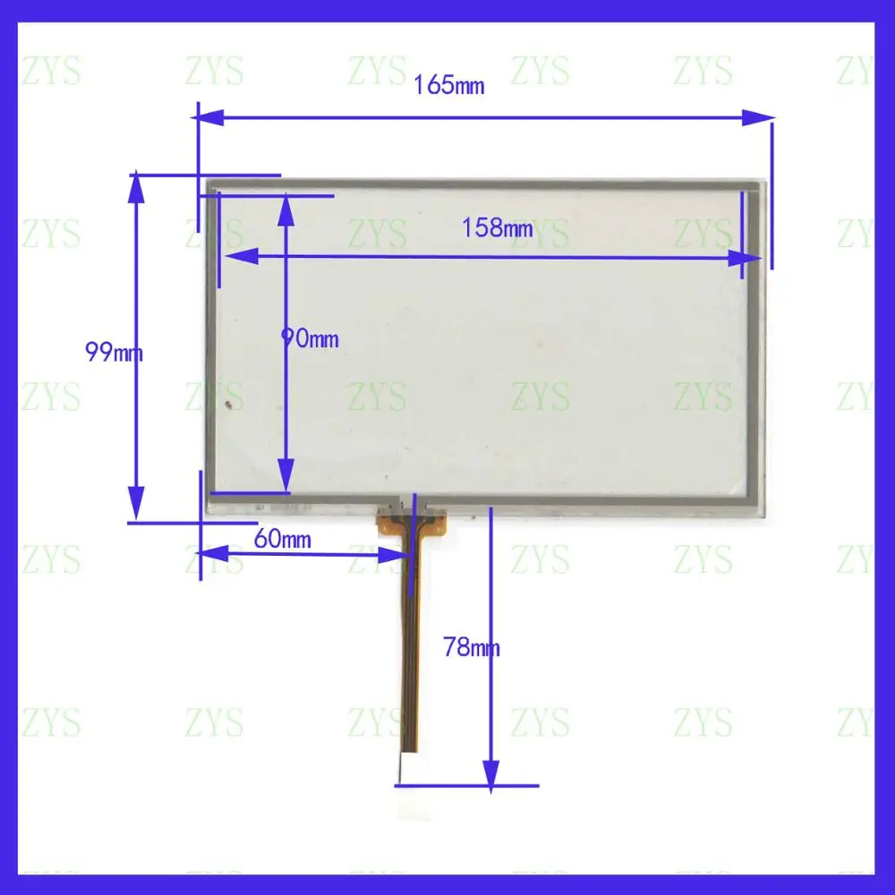 

ZhiYuSun AF1514 7Inch 165*99mm 4Wire Resistive TouchScreen Panel Digitizer for GPS CAR this is compatible