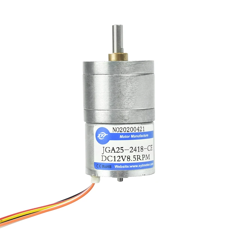 JGA25-2418 Miniature DC Brushless Gear Motor Low Speed Speed Adjustable Motor 12v24v High Speed DC Electric Motor For DIY Hobby