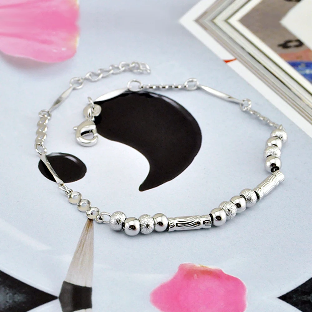 925 Sterling Silver Bracelet for Women's Vintage Handmade Hand Catenary Kpop Cute Luxury Jewelry For Lover Friend Women view 6
