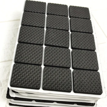 Juego de almohadillas de fieltro autoadhesivas para muebles, alfombrilla antideslizante, amortiguador de parachoques para silla, mesa, Protector cuadrado, 20 Uds.