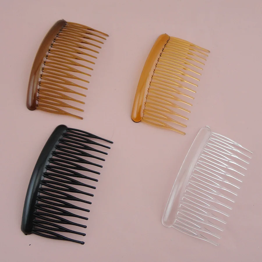 

20PCS 4.5cm*8cm Medium 15teeth Plain Plastic Hair Combs for DIY Bridal Hair Accessories Side comb Handmade Crowns