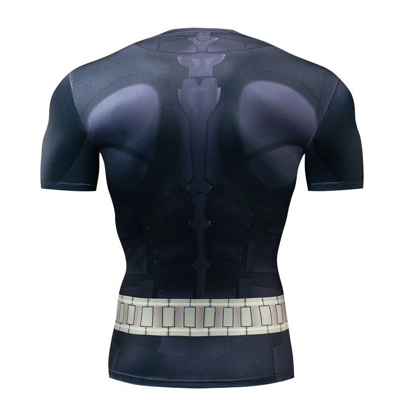 3D printed T Shirt Men Compression shirt Short Sleeve Tshirt Anime Top Breathable Male T Shirts Fitness Bodybuilding Tights