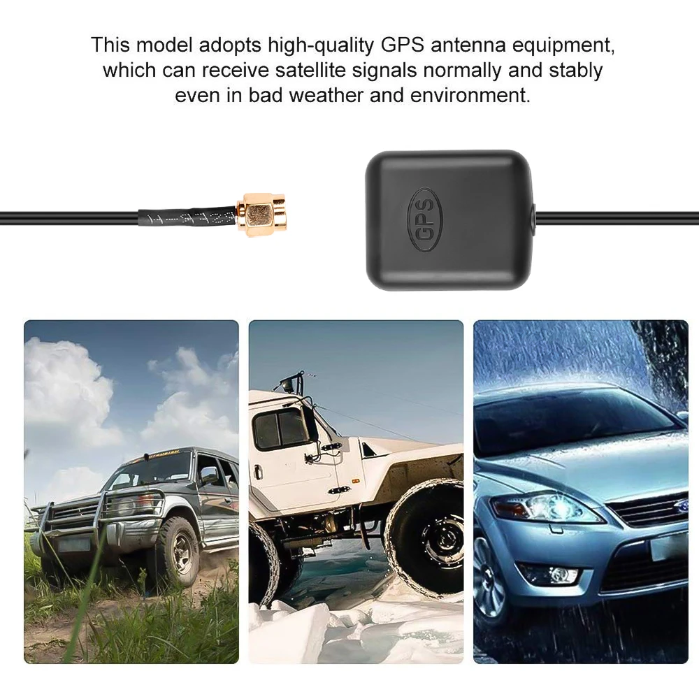 Car GPS Antenna Receiver SMA Conector 3M cable GPS Antenna car Auto aerial adapter for DVD Navigation Night Vision Camera