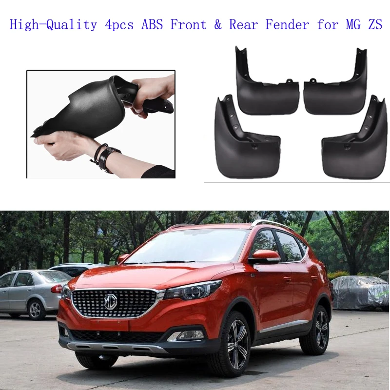 

High-Quality 4pcs ABS Front & Rear Fender for MG ZS Car Mud Flaps Splash Guard Mudguard Mudflaps Accessories