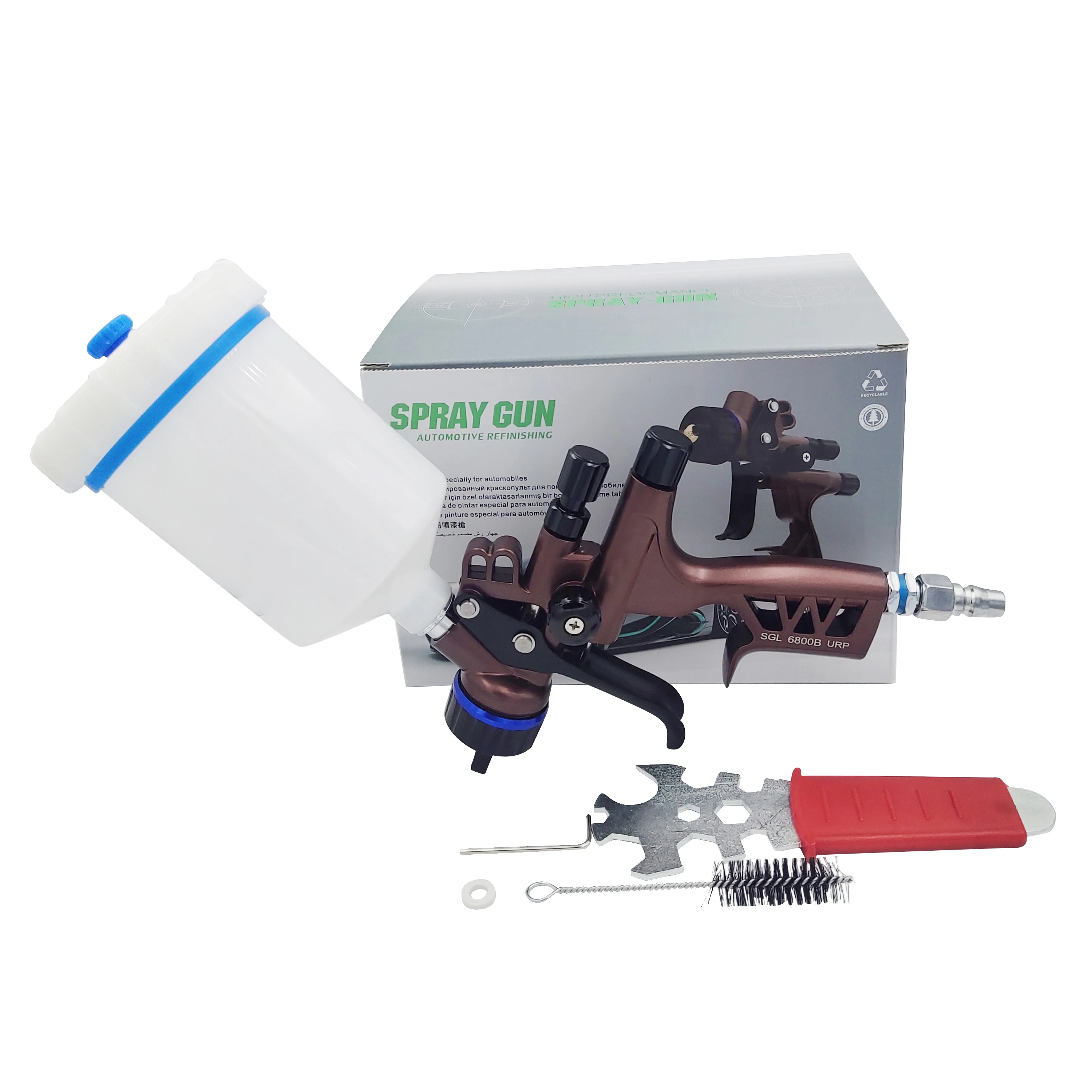 Pneumatic Paint Sprayer 600ML HVIP Spray Gun Car Repair Tool 1.3mm Nozzle