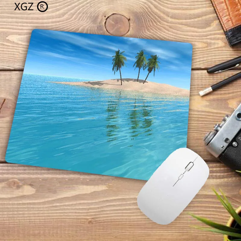 XGZ Beach Palm Island Background  Anti-Slip Gaming Speed MousePad 180x220x2mm Cool Design Table Mat Player Rubber Laptop