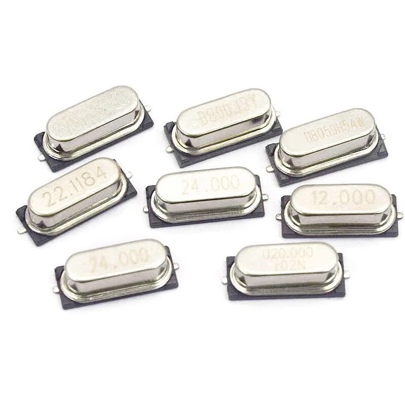 10PCS 4Mhz 6Mhz 8Mhz 12Mhz 16Mhz 20Mhz 24Mhz 4.000mhz 8.000mhz SMD Quartz Crystal Resonator Passive Oscillator HC49S