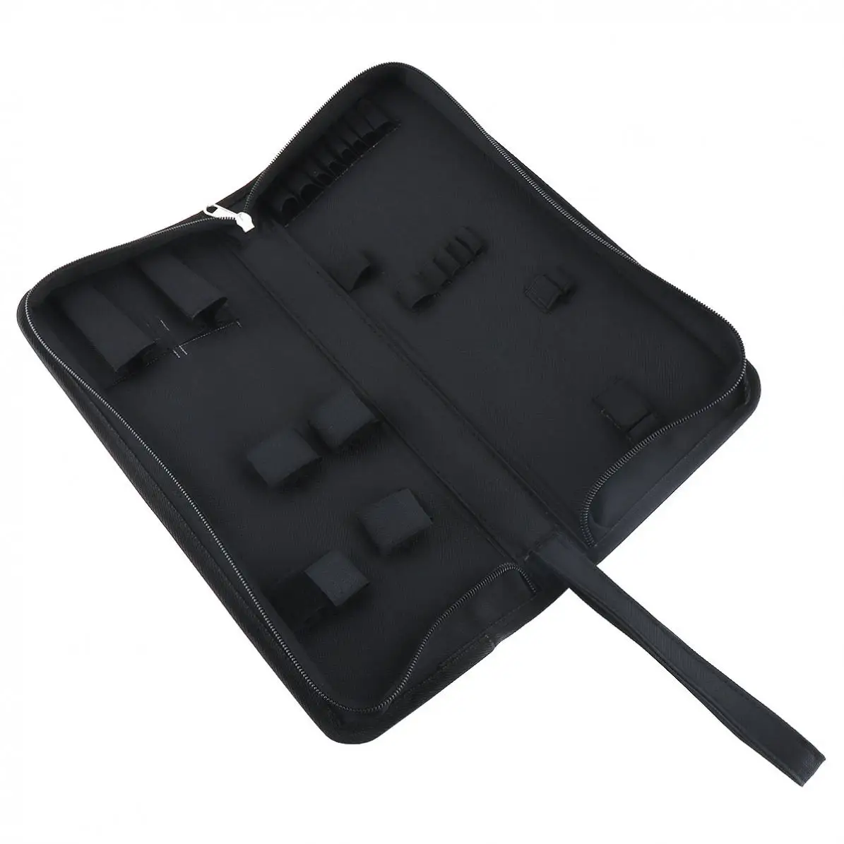 Small Size Black Piano Tuner Tool Bag with Soft Lining Support 6-10 pcs Tool For Holding Tun-ing Hammer