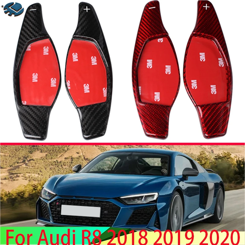 For Audi R8 2018 2019 2020 Car Accessories Carbon Fiber Steering Wheel Shift Paddle Extension