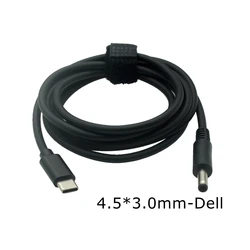 USB Type-C to 4.5*3.0mm DC Jack Laptop Charging Cable Converter For Dell Latitude 13 3379 7350 XPS 13 9333 9343 Power Supply PD