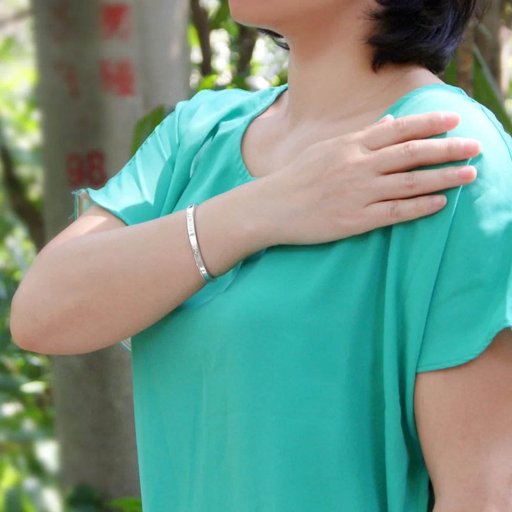 

Браслет-подвеска из стерлингового серебра 925, минималистичные гладкие браслеты унисекс для пар, изысканные модные украшения для женщин и мужчин