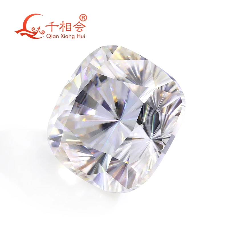 DF GH   white color cushion  Floral cut  moissanite gem loose  stone jewelry making