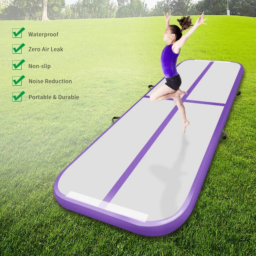 Air Track 3x1x0.1m Mini Black Inflatable Airtrack For Gym Inflatable Tumble Track Trampoline Inflatable Air Mat