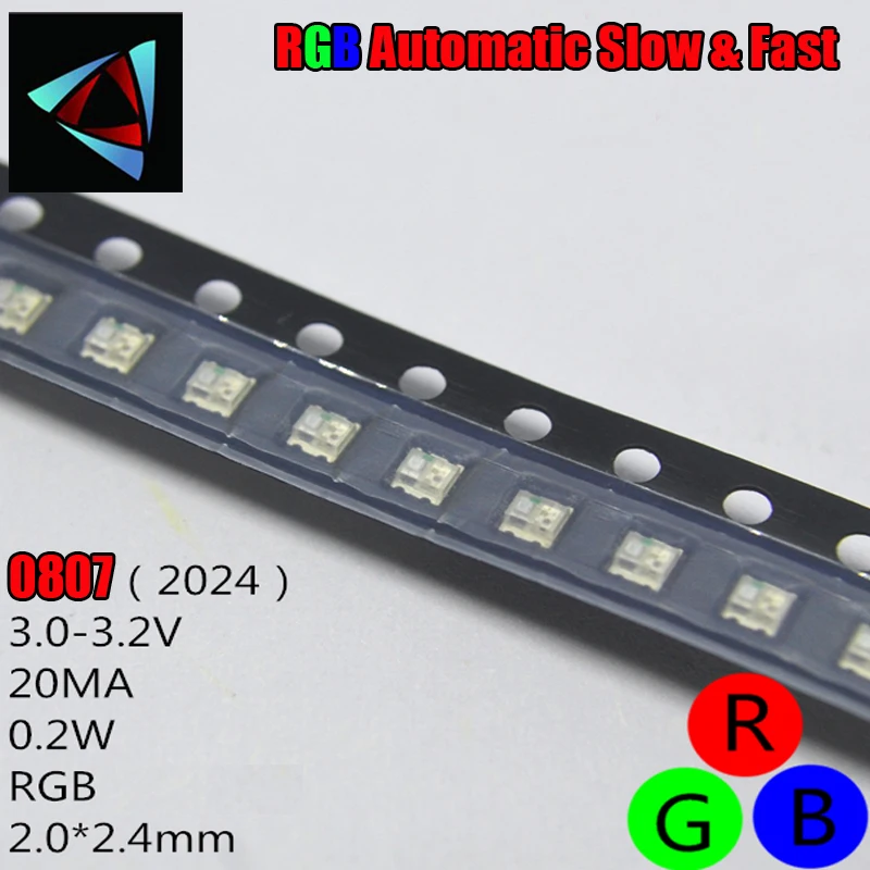 

3000Pcs 0807 Slow Fast Flashing RGB SMD Led Lamp 0805 Flash Diode Colorful DIY