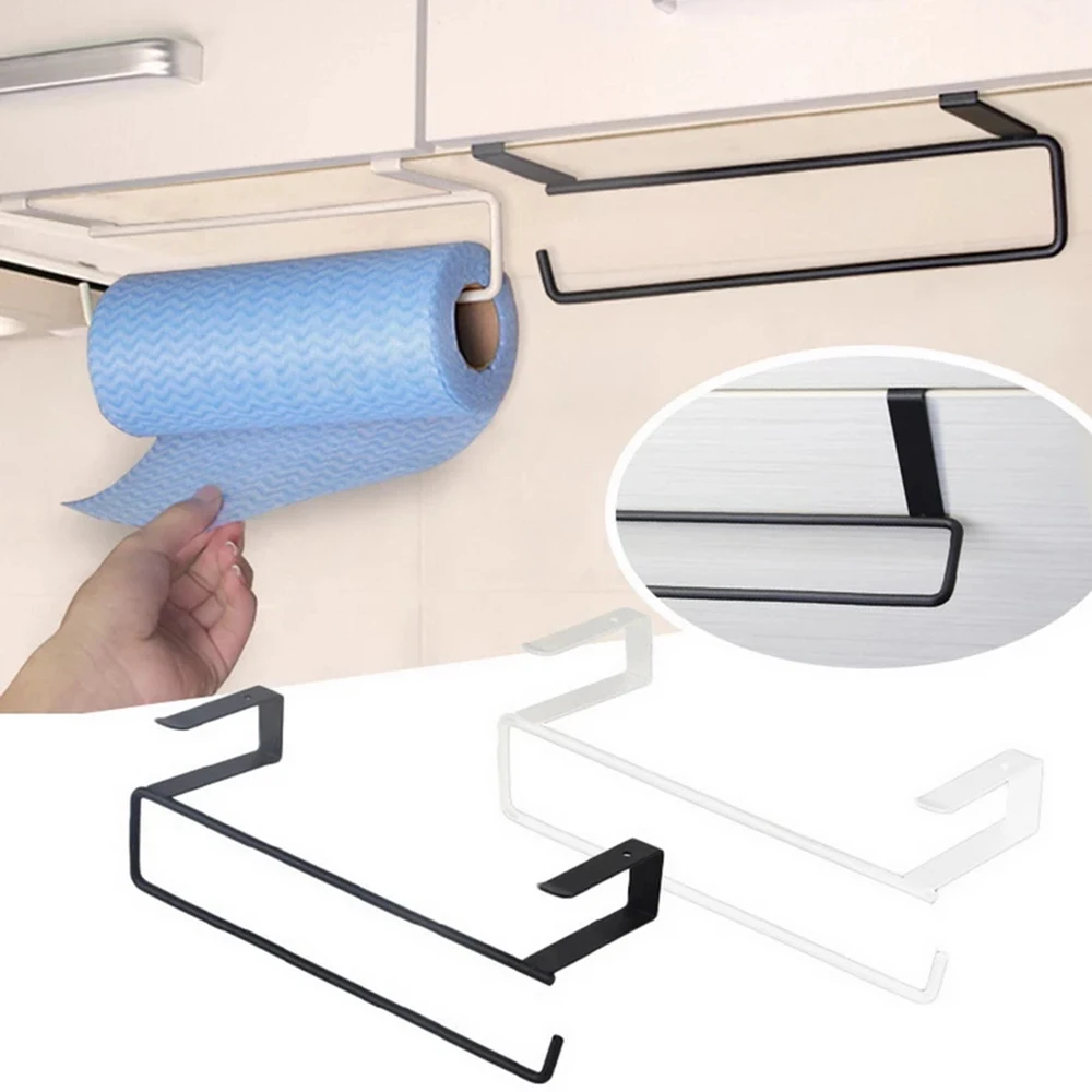 Kitchen Towel Rack Metal Bathroom Toilet Paper Towel Hanging Holder Kitchen Roll Paper Stand Home Toilet Storage Tissue Racks