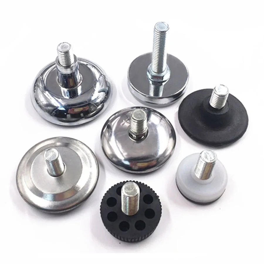 2/4/8pcs Levelling Machine Feet M10 Screw in Height Adjustable Machine Furniture Foot Feet Base Diameter 16/18/20/23/27/28mm