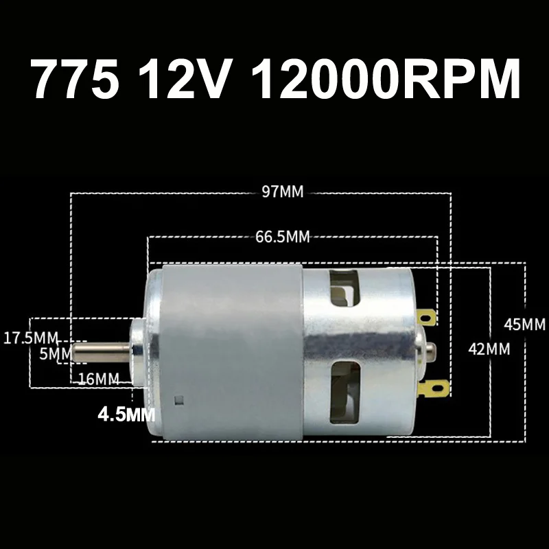 12V 24V DC High Speed Motor 6000-12000RPM Shaft Diameter 5MM Reversed Adjustable Speed Electric DC 12V Motor With Ball Bearing