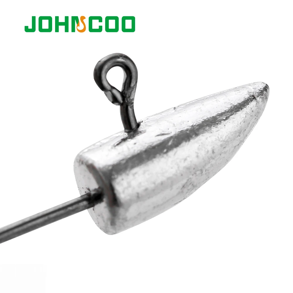 JOHNCOO 20pcs Jig Head Fishing Hooks Trout Fish Hook For Soft Lure Bait Barbed Single Fishhook 1g 1.5g 2g 3g