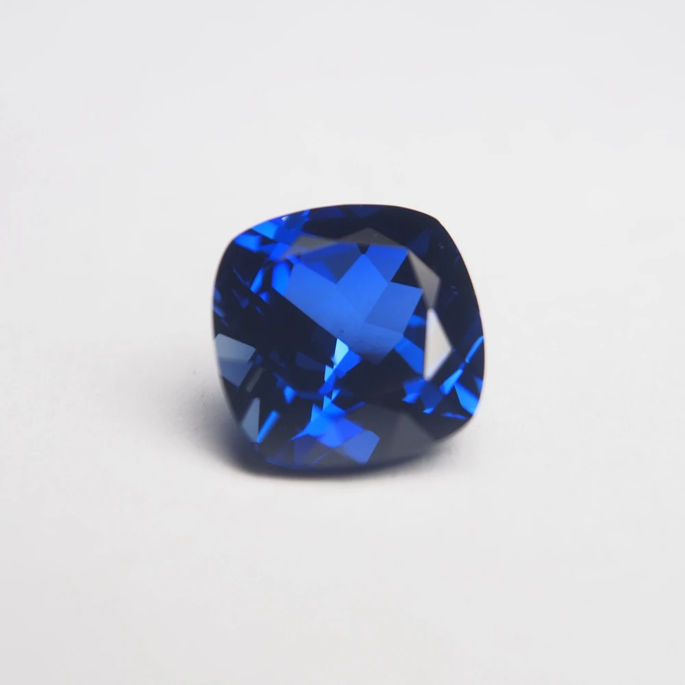 6*6 Mm 10 Stuk/zak 5A Kwaliteit Kussen Cut Lab Royal Blue Sapphire 35 # Korund Saffier