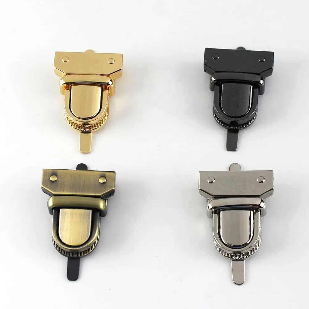 1pcs Metal Press Push Lock Tongue lock Bag Briefcase Spring Lock Snap Decorative Clasps Closure Leather Craft Hardware Accessory