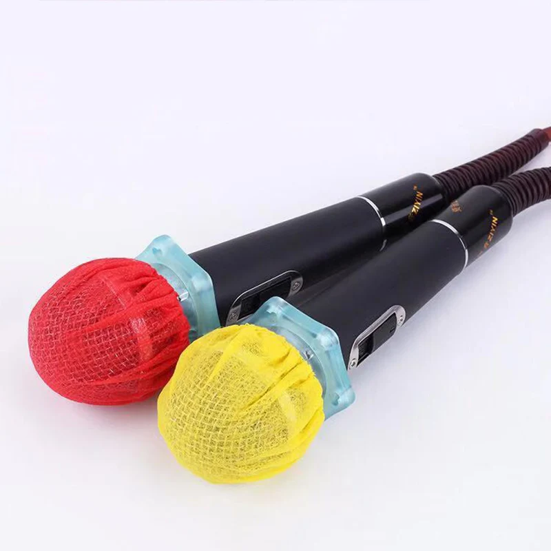 100pcs Disposable Mike Sponge Durable Microphone Hygiene Ultra Thin Cover Odor Removal Karaoke Studio Mic Protective Shield Cap