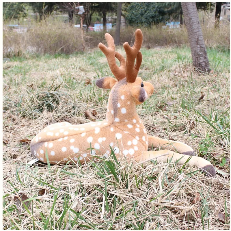 Simulación animal propenso ciervo sika juguete de peluche muñeca suave almohada regalo de cumpleaños s4257