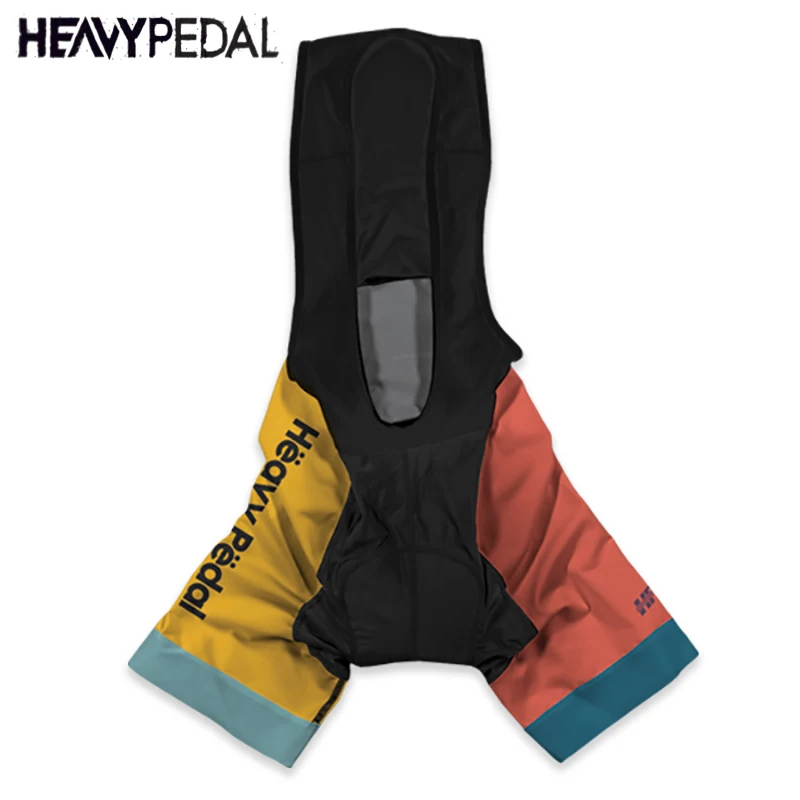 Heavypedal Cycling Bib Shorts Men's Riding Shorts Summer Anti-UV MTB Bicycle Short Tights Pro 16D Gel Pad Bike Team Racing Wear