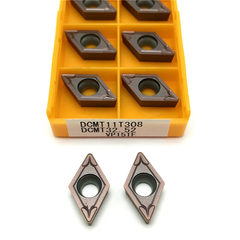 Imagem -02 - Ferramenta de Torneamento Interno Cnc Inserção de Carboneto Ferramentas de Torno de Corte Alta Qualidade Dcmt11t304 Dcmt11t308 Vp15tf Ue6020