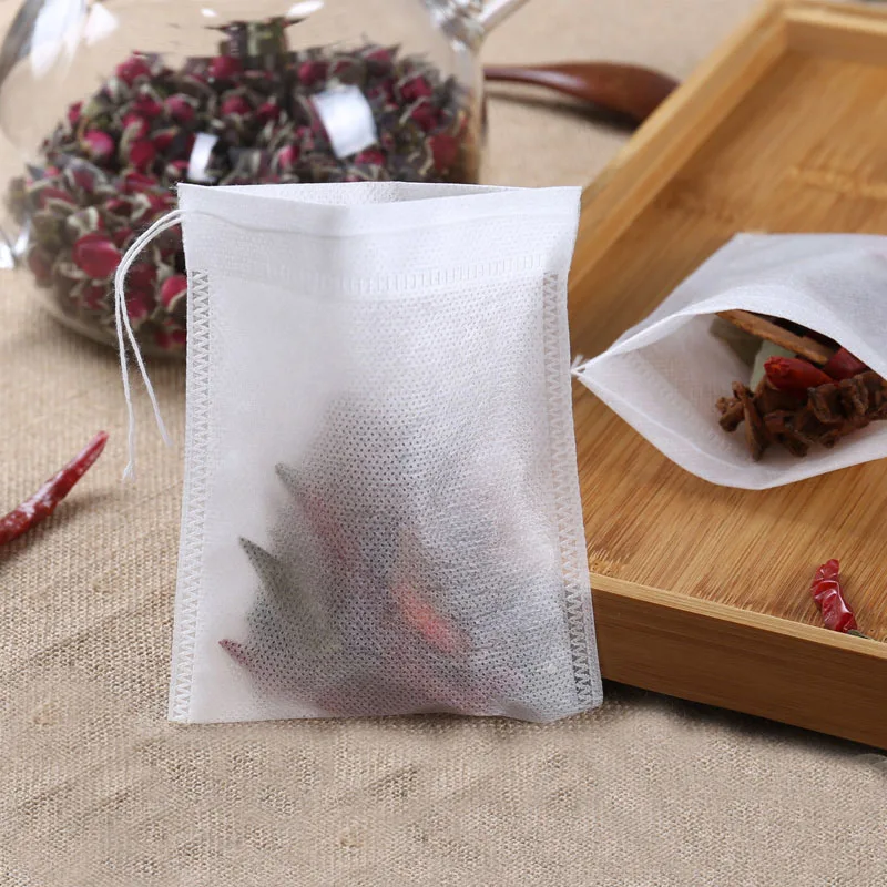 Tea Bag  6 X 8 5 X 7CM 500pcs Empty Scented TeaBag With String Heal Seal Filter Disposable Tea Bags for Herb Green Tea