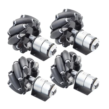 スピードエンコーダ付きオムニメカナムホイール,arduino raspberry pi用モーター,日曜大工ロボットrcカー,蒸気玩具,15kg, 96mm, 12v,1セットあたり4個