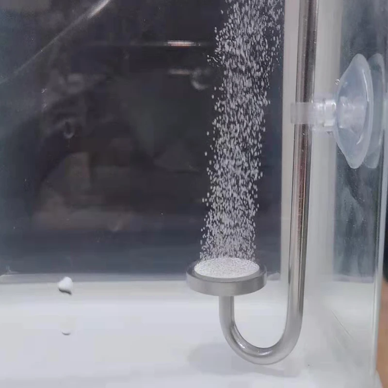 ZRDR Aquarium CO2-Diffusor, Zerstäuber aus Edelstahl, Keramikscheibenraffinierer, verwendet für Zubehör für das Wachstum von Wasserpflanzen – Detail 8