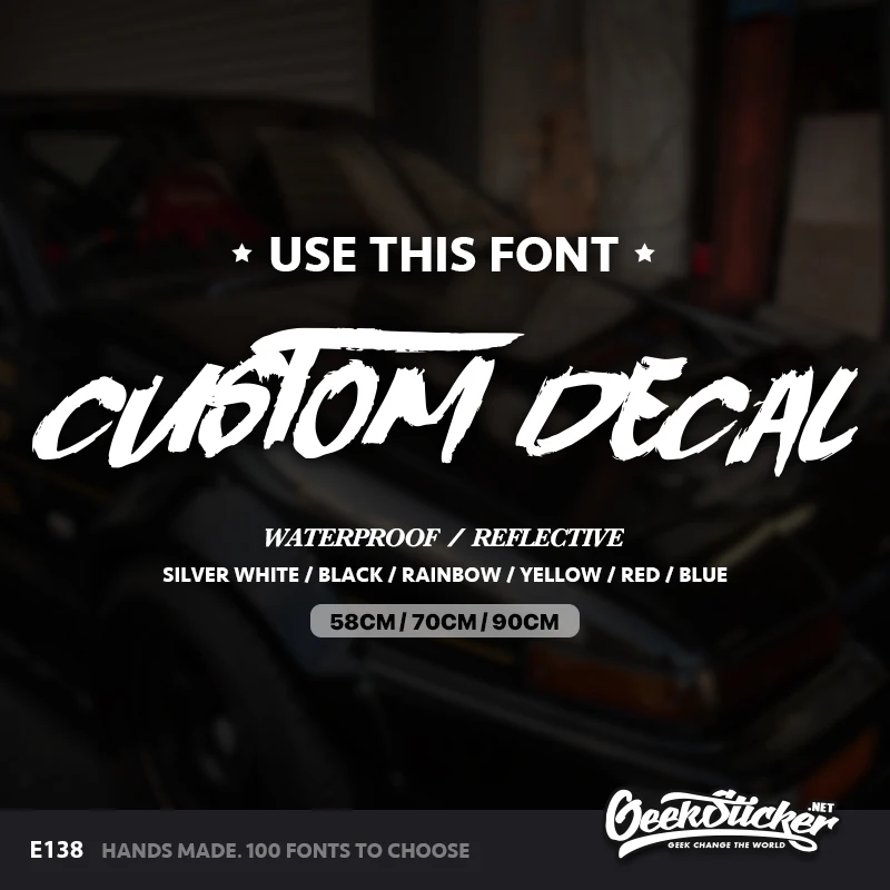 

Geeksticker Custom Front Windshield Decal Stickers Waterproof Reflective for Peugeot VW BMW Mercedes Audi Car Accessories