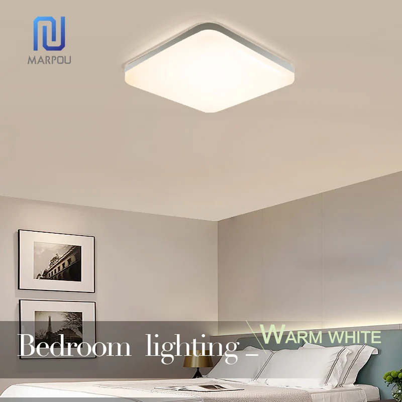 LED Ceiling Lamp Modern Square Ceiling Lights for Room Natural White Warm Cold White 48W Indoor lighting for Living Room Bedroom