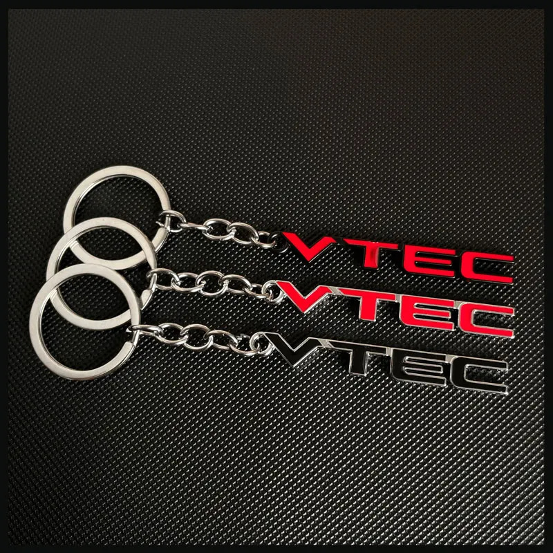 Car Styling High Quality VTEC Badge Car Keyrings Keychain For Honda Civic Accord Odyssey Spirior CRV SUV Key Ring Accessories