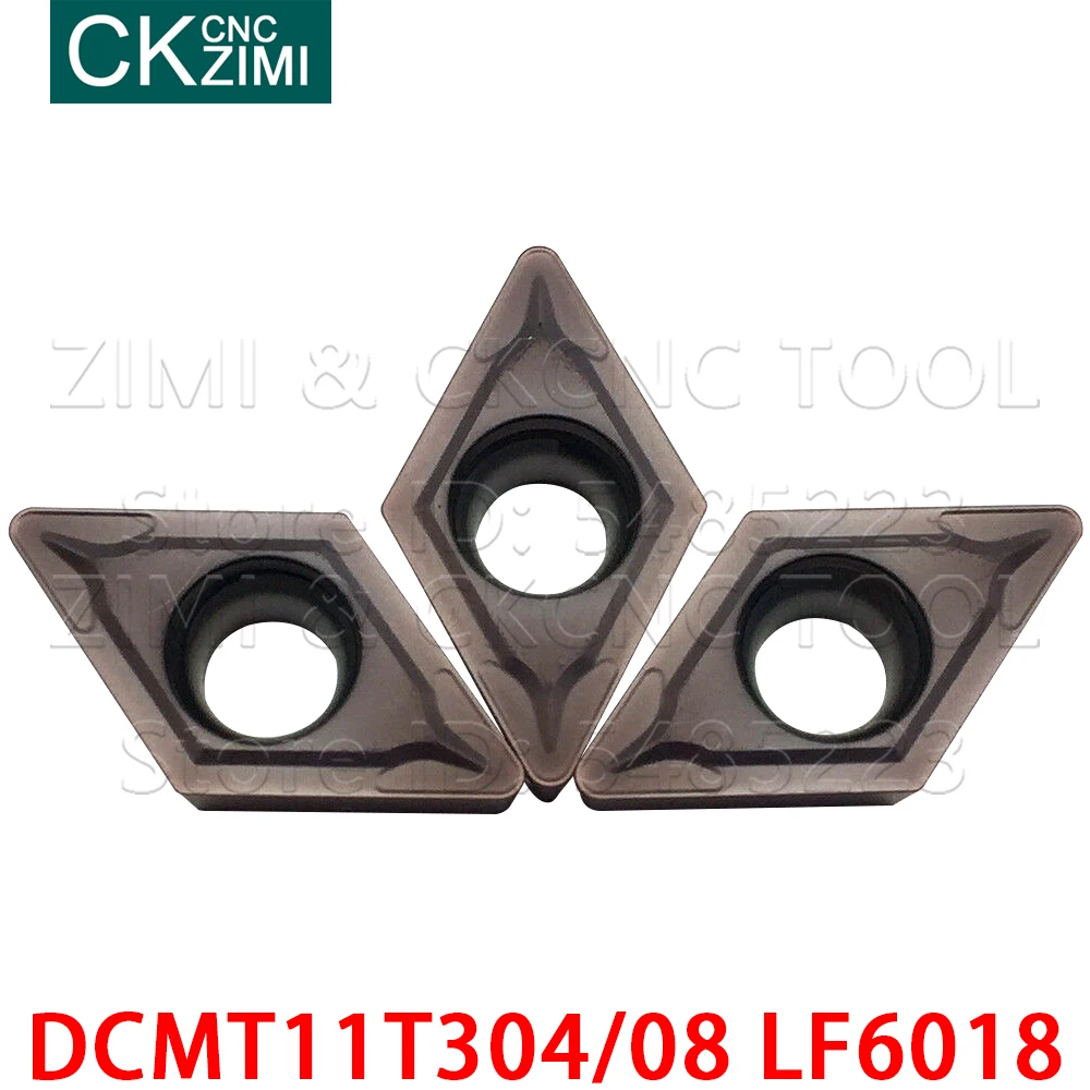 Insertos de carburo de acero inoxidable, herramientas de torneado interno, CNC, herramientas de torno de metal DCMT 11T03, DCMT11T304 LF6018 DCMT11T308 LF6018