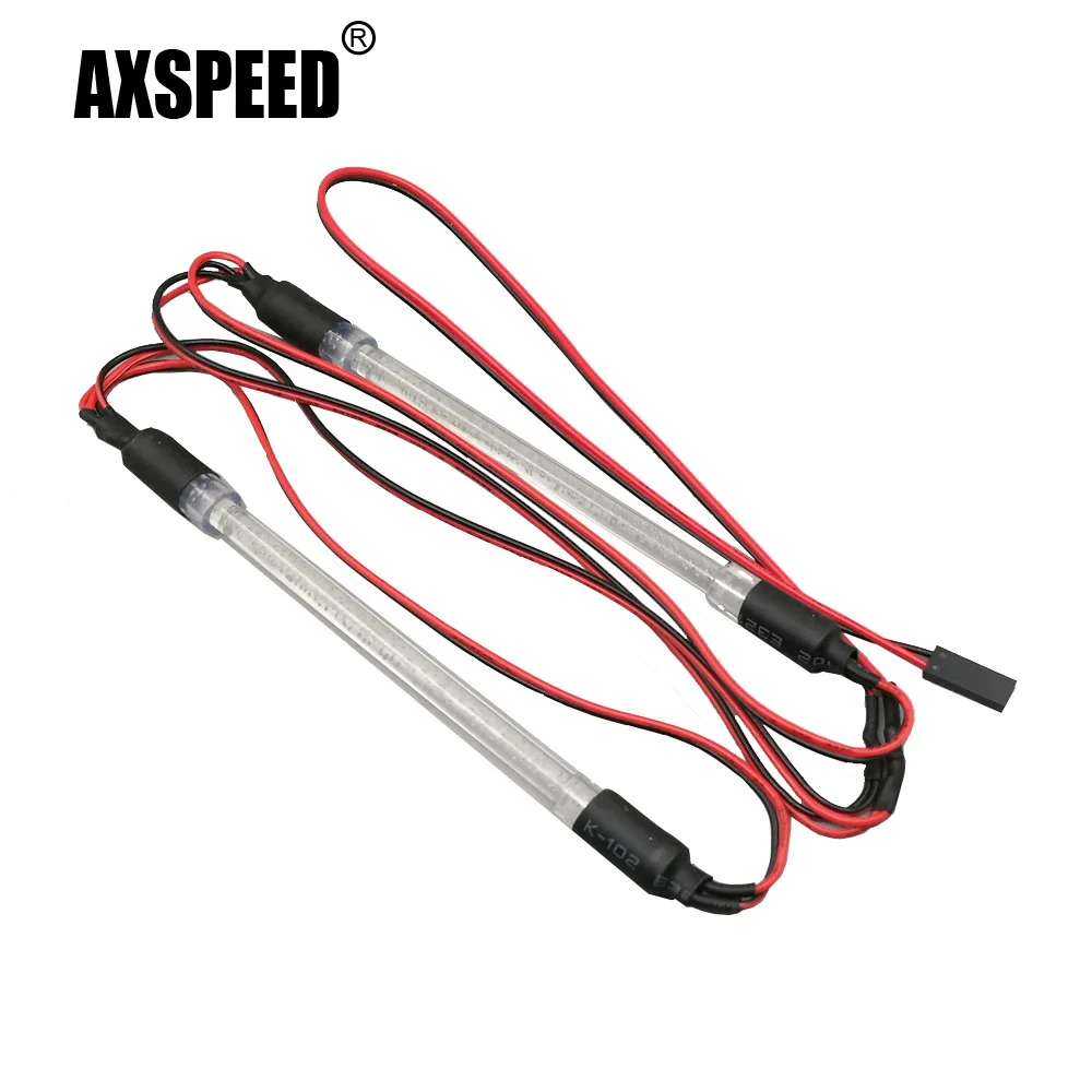 AXSPEED 2pcs Chassis LED Light Lamps Bar for Axial SCX10 1/10 RC Crawler Drifting Car Truck Buggy Decoration Accessories Parts