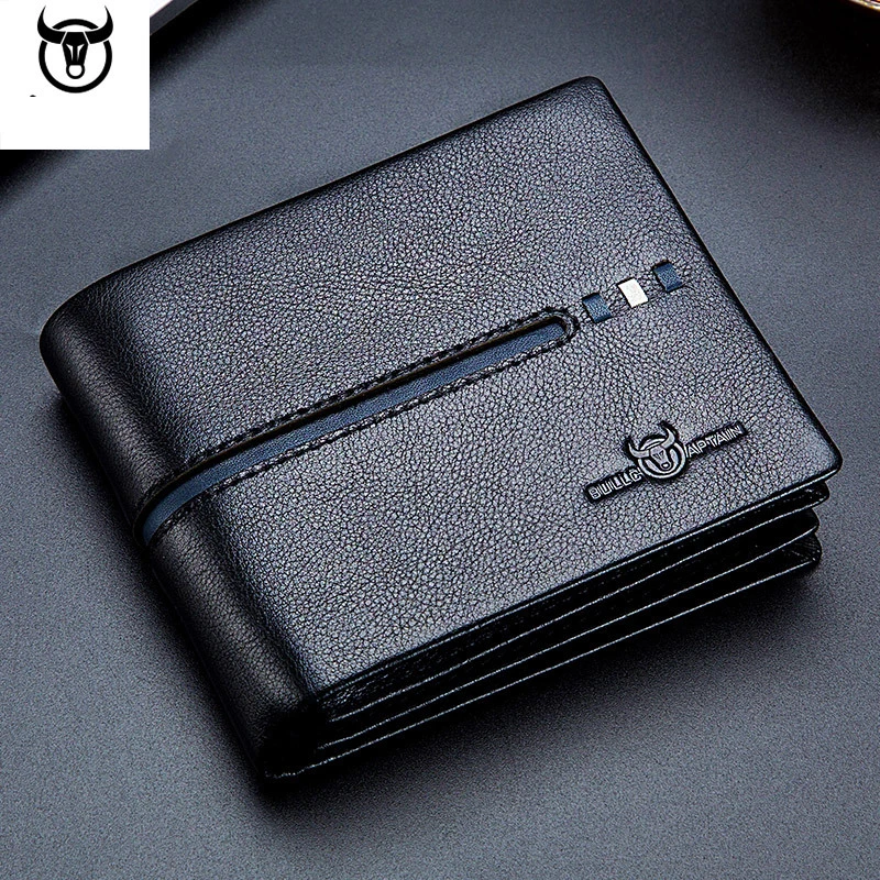 BULLCAPTAIN Genuine Leather men Wallet Brand Designer Business Wallet for Male Multi-function purse Rfid Card Package wallet