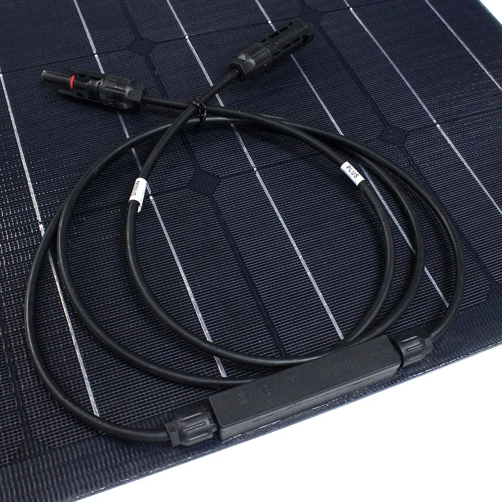 Schwarz panel solar 100w 200w 300w 400w PET monokristalline solarzellen tragbare 12v flexible solar panel etfe für RV, batterie