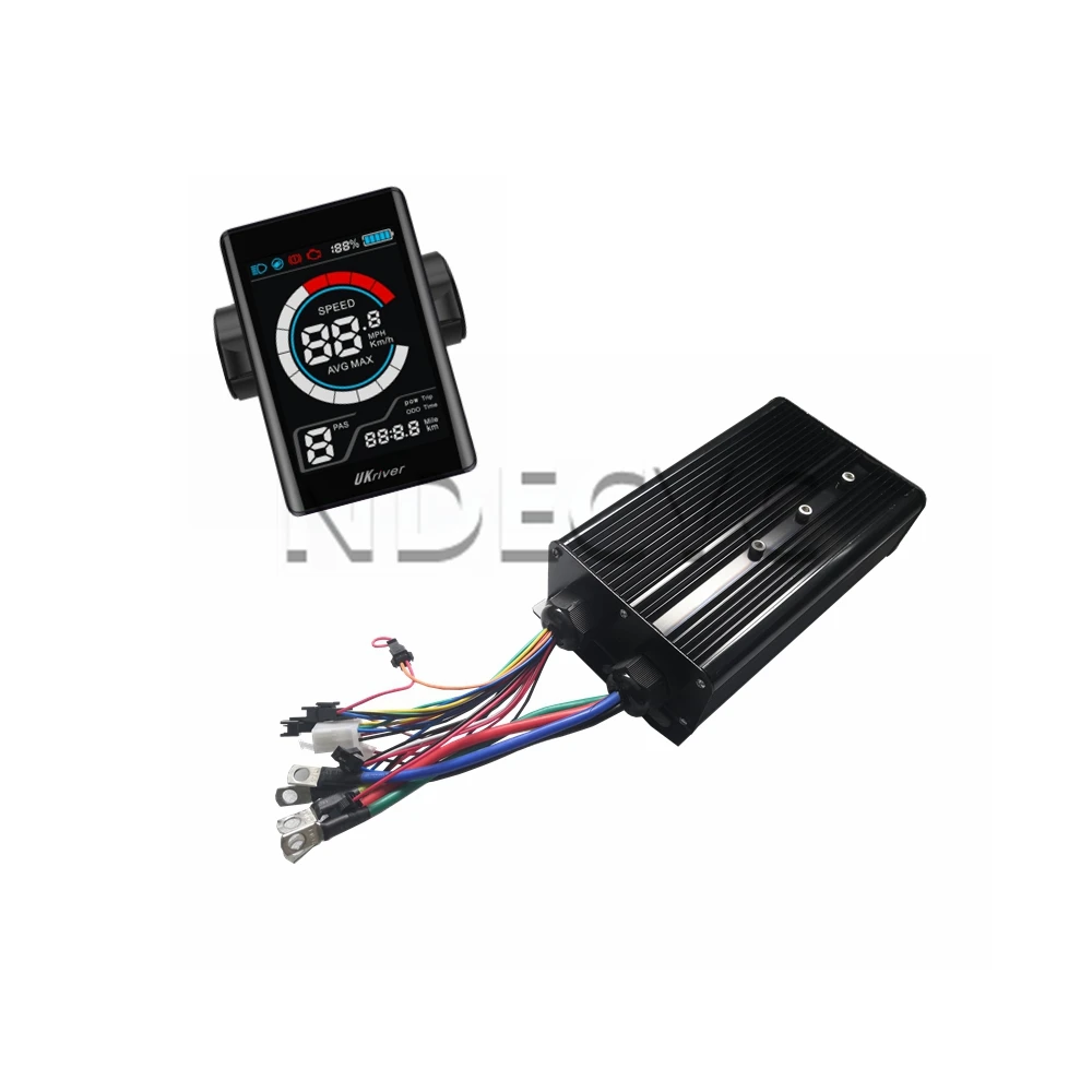 US Stock NBpower YF 48/72V 3000W 60A Brushless DC Ebike Square Wave Controller with UKC1 Color Display or SW900  Display One Set