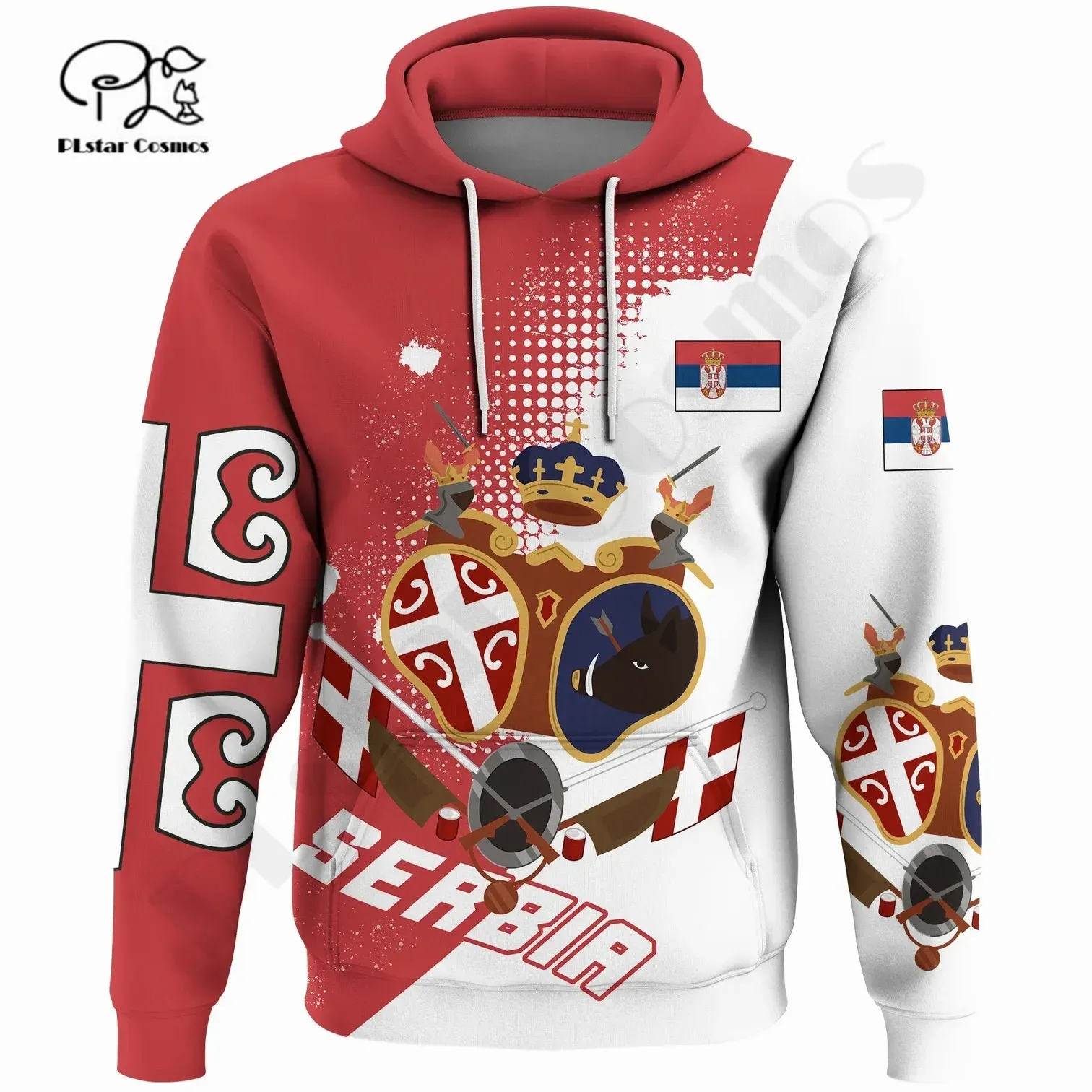 

PLstar Cosmos 3DPrint Newest Serbia Country Flag Unique Amazing Harajuku Pullover Streetwear Unisex Hoodies/Sweatshirt/Zip R-2