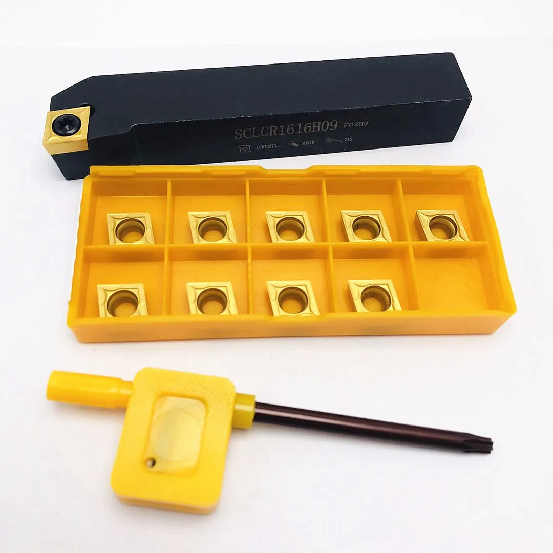 선삭 인서트용 외부 선삭 공구 거치대, SCLCR1212H09 SCLCR1616H09 SCLCR2020K09 SCLCR2525M09, CCMT09T304 카바이드 CNC 인서