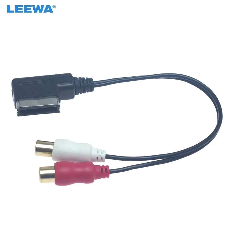 

LEEWA 15X Car Audio Music MDI/AMI Interface To 2-RCA Female AUX Cable For Audi A6L/Q5/A8/S5/A5 Volkswagen Skoda Wire Aux Adapter