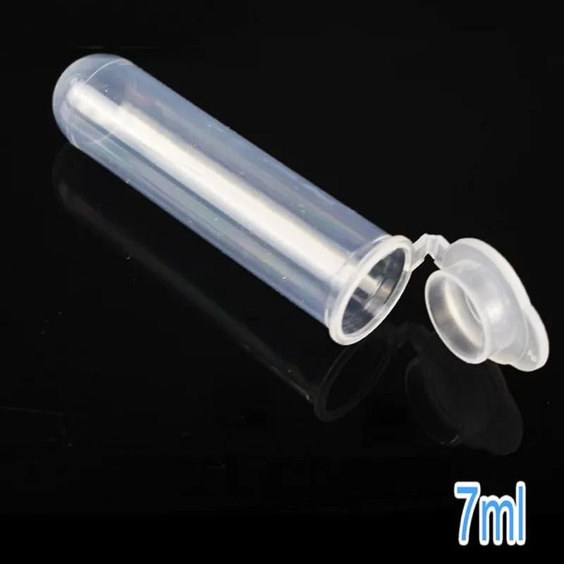 2ml, 5ml, 7ml,10ml,15ml 100/200/300/500Pcs Plastic Round-Bottom Laboratory Sample Vial PP Centrifuge Tube With Joint Cap