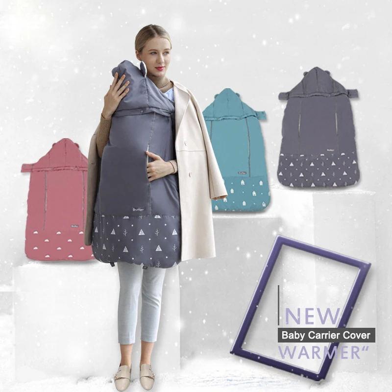 Baby Carrier Cloak Warm Cape Stroller Pram Cover Wind Rain Snow Proof with Velvet Lining Blanket Outdoor Necessary Autumn Winter