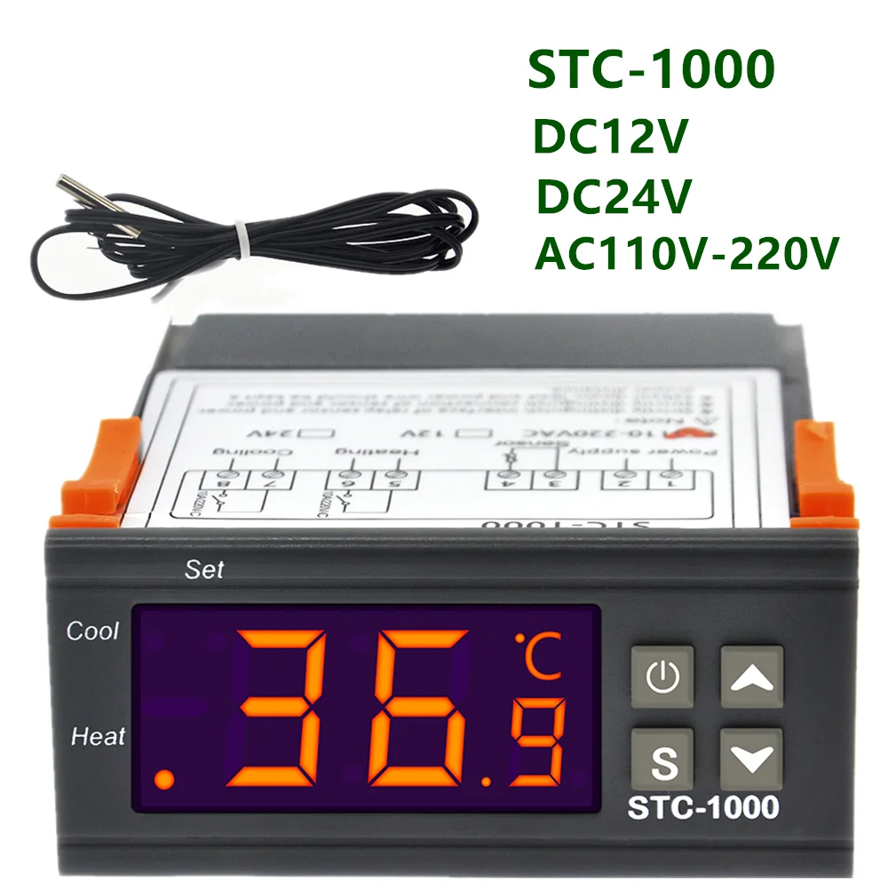 STC-1000 STC-3028 STC-3008 Igrometro Digitale Regolatore di Umidità Termometro Igrometro Sensore del Riscaldatore di Raffreddamento 12V/24V/220V