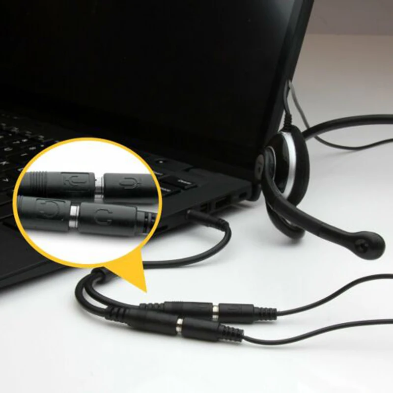 1Pc 3.5mm Stereo Audio męski na 2 żeńskie adaptery konwertery zestaw słuchawkowy Mic Adapter kabla rozgałęźnego akcesoria do telefonu komórkowego