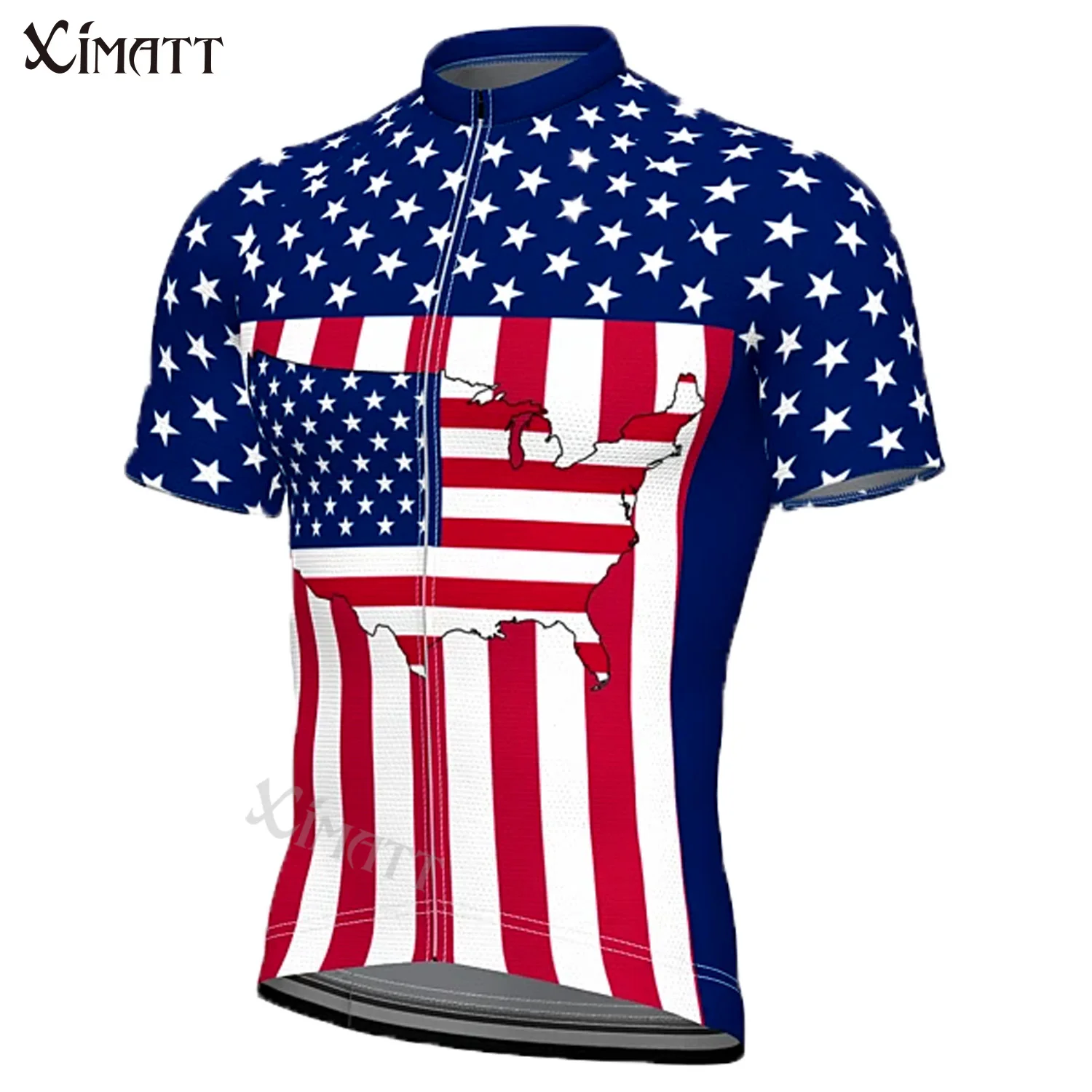 Classic Retro United States National Team Pro Cycling Jersey XIMATT Summer Polyester  Men's Sports Short Sleeve Customizable